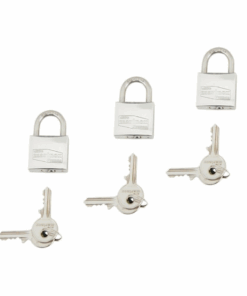 Lot de 3 cadenas Inox - 40mm (6 clés identiques)